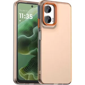 Coque arrière Phonesta HardFrost pour Motorola Moto G35 - Orange mat