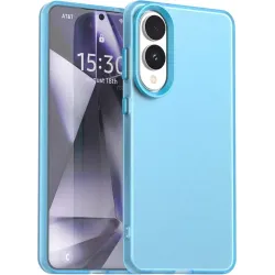 Coque arrière Phonesta HardFrost pour Samsung Galaxy S25 Edge - Bleu mat