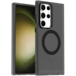 Coque arrière Phonesta HardFrost avec MagSafe pour Samsung Galaxy S23 Ultra - Noir mat