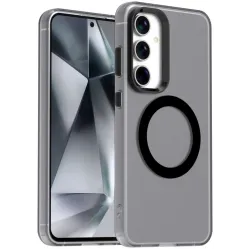 Coque arrière Phonesta HardFrost avec MagSafe pour Samsung Galaxy S25/S24 - Noir mat