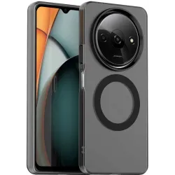 Coque arrière Phonesta HardFrost avec MagSafe pour Xiaomi Redmi A3 - Noir mat