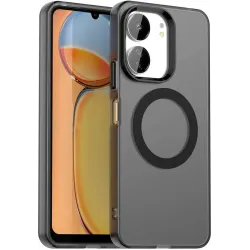 Coque arrière Phonesta HardFrost avec MagSafe pour Xiaomi Redmi 13C 4G/5G / Xiaomi Poco C65 - Noir mat