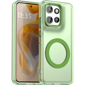 Coque arrière Phonesta HardFrost avec MagSafe pour Motorola Edge 60 Neo/Edge 50 Neo / ThinkPhone 25 - Vert mat