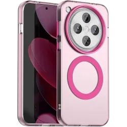 Coque arrière Phonesta HardFrost avec MagSafe pour Oppo Find X8 Pro - Rose mat