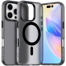 Coque arrière Phonesta HardFrost avec MagSafe pour Apple iPhone 16 Pro Max - Noir mat