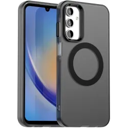 Coque arrière Phonesta HardFrost avec MagSafe pour Samsung Galaxy A15 4G/5G - Noir mat