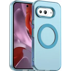 Coque arrière Phonesta HardFrost avec MagSafe pour Google Pixel 9a - Bleu mat