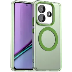 Coque arrière Phonesta HardFrost avec MagSafe pour Xiaomi Redmi Note 14 5G - Vert mat