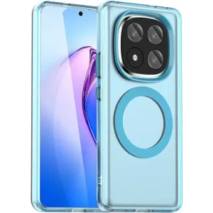 Coque arrière Phonesta HardFrost avec MagSafe pour Xiaomi Redmi Note 14 Pro Plus - Bleu mat