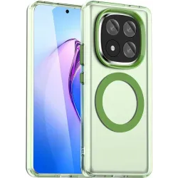 Coque arrière Phonesta HardFrost avec MagSafe pour Xiaomi Redmi Note 14 Pro Plus - Vert mat