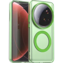 Coque arrière Phonesta HardFrost avec MagSafe pour Xiaomi 15 Ultra - Vert mat