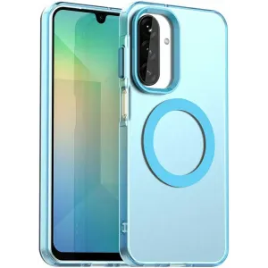Coque arrière Phonesta HardFrost avec MagSafe pour Samsung Galaxy A17/A26 - Bleu mat