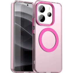 Coque arrière Phonesta HardFrost avec MagSafe pour Xiaomi Redmi Note 14 4G - Rose mat