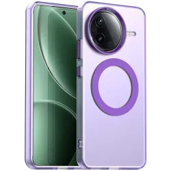 Coque arrière Phonesta HardFrost avec MagSafe pour Xiaomi Poco F7 Pro - Violet mat