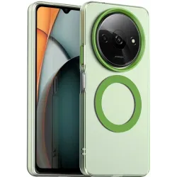 Coque arrière Phonesta HardFrost avec MagSafe pour Xiaomi Redmi A3 - Vert mat