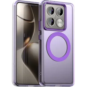 Coque arrière Phonesta HardFrost avec MagSafe pour Xiaomi 14T Pro - Violet mat