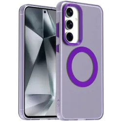 Coque arrière Phonesta HardFrost avec MagSafe pour Samsung Galaxy S25/S24 - Violet mat