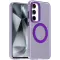 Coque arrière Phonesta HardFrost avec MagSafe pour Samsung Galaxy S25/S24 - Violet mat