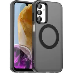 Coque arrière Phonesta HardFrost avec MagSafe pour Samsung Galaxy M55 - Noir mat