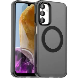 Coque arrière Phonesta HardFrost avec MagSafe pour Samsung Galaxy M55 - Noir mat