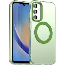 Coque arrière Phonesta HardFrost avec MagSafe pour Samsung Galaxy A15 4G/5G - Vert mat