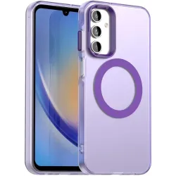 Coque arrière Phonesta HardFrost avec MagSafe pour Samsung Galaxy A15 4G/5G - Violet mat