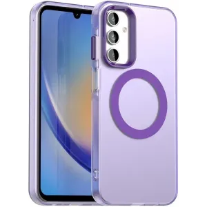 Coque arrière Phonesta HardFrost avec MagSafe pour Samsung Galaxy A15 4G/5G - Violet mat
