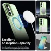Coque arrière Phonesta HardFrost avec MagSafe pour Samsung Galaxy S25 FE - Vert mat 2