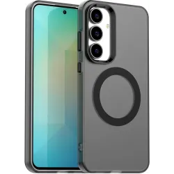 Coque arrière Phonesta HardFrost avec MagSafe pour Samsung Galaxy S25 FE - Noir mat