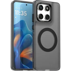 Coque arrière Phonesta HardFrost avec MagSafe pour Motorola Edge 60 / Edge 60 Fusion - Noir mat