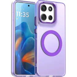 Coque arrière Phonesta HardFrost avec MagSafe pour Motorola Moto G86 - Violet mat