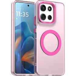 Coque arrière Phonesta HardFrost avec MagSafe pour Motorola Moto G86 - Rose mat