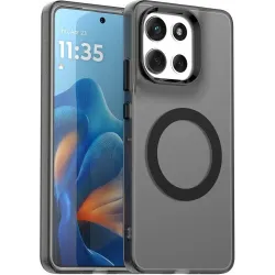 Coque arrière Phonesta HardFrost avec MagSafe pour Motorola Moto G86 - Noir mat