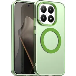 Coque arrière Phonesta HardFrost avec MagSafe pour Xiaomi 15T - Vert mat
