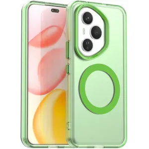 Coque arrière Phonesta HardFrost avec MagSafe pour HONOR 400 Pro - Vert mat