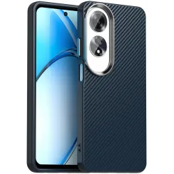 Coque arrière Phonesta IMD Carbon Fiber pour Oppo A60 - Bleu foncé