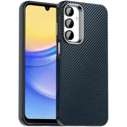 Coque arrière Phonesta IMD Carbon Fiber pour Samsung Galaxy A16 - Bleu foncé