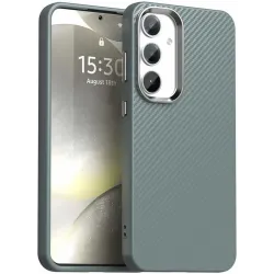 Coque arrière Phonesta IMD Carbon Fiber pour Samsung Galaxy S25 Plus/S24 Plus - Gris