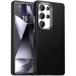Coque arrière Phonesta IMD Carbon Fiber pour Samsung Galaxy S25 Ultra - Noir