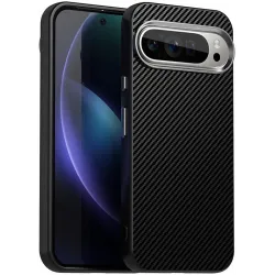 Coque arrière Phonesta IMD Carbon Fiber pour Google Pixel 9 / 9 Pro - Noir