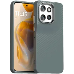 Coque arrière Phonesta IMD Carbon Fiber pour Motorola Edge 60 Neo/Edge 50 Neo / ThinkPhone 25 - Gris