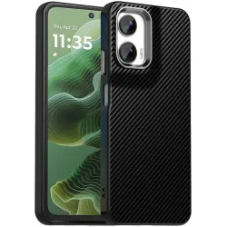 Coque arrière Phonesta IMD Carbon Fiber pour Motorola Moto G35 - Noir