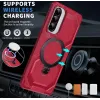 Coque arrière Phonesta IronLock anneau et MagSafe pour Samsung Galaxy A36/A56 - Rouge 2