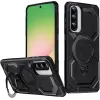 Coque arrière Phonesta IronLock anneau et MagSafe pour Samsung Galaxy A36/A56 - Noir