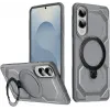 Coque arrière Phonesta IronLock anneau et MagSafe pour Samsung Galaxy S25 Edge - Gris