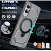 Coque arrière Phonesta IronLock anneau et MagSafe pour Samsung Galaxy S25 Edge - Gris 2