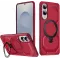 Coque arrière Phonesta IronLock anneau et MagSafe pour Samsung Galaxy S25 Edge - Rouge