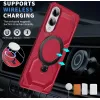 Coque arrière Phonesta IronLock anneau et MagSafe pour Samsung Galaxy S25 Edge - Rouge 2