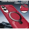 Coque arrière Phonesta IronLock anneau et MagSafe pour Samsung Galaxy S25 Edge - Rouge 5