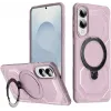 Coque arrière Phonesta IronLock anneau et MagSafe pour Samsung Galaxy S25 Edge - Rose